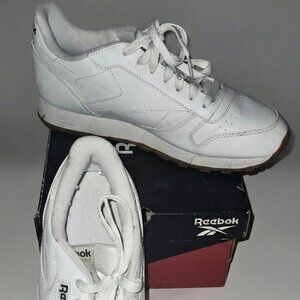 Reebok Classic Leather Men's Sneakers - White / Gum - Size 9.5 - (49797)